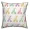 Pastel Bunnies on Bikes Easter Throw Pillow